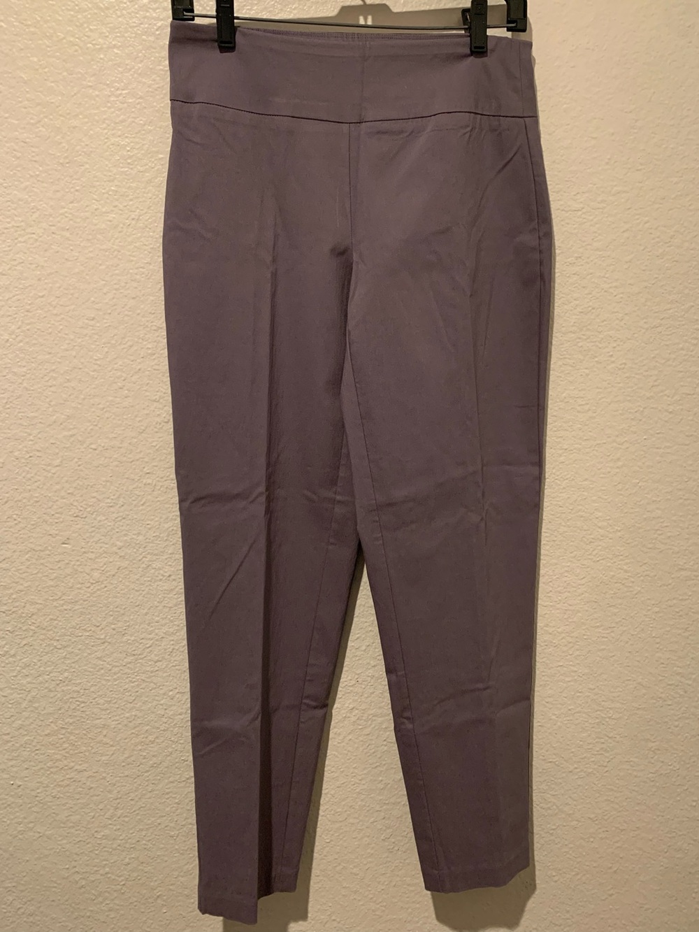 Chico’s High-Waist Stretch Straight-Leg Pants in Dusty Lavender